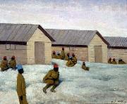 Felix Vallotton Senegalese Soldiers at the camp of Mailly, oil on canvas